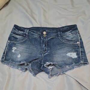 Distressed Denim Women Shorts